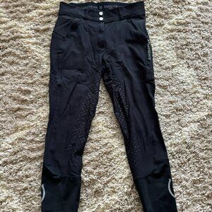 Equestrian Stockholm Dressage Elite Riding Breeches - Black - Size 38